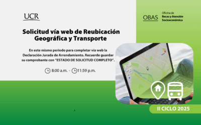 Envío de solicitudes vía web de Reubicación Geográfica y Transporte